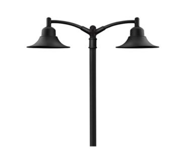 wave lighting double bell post top lighting