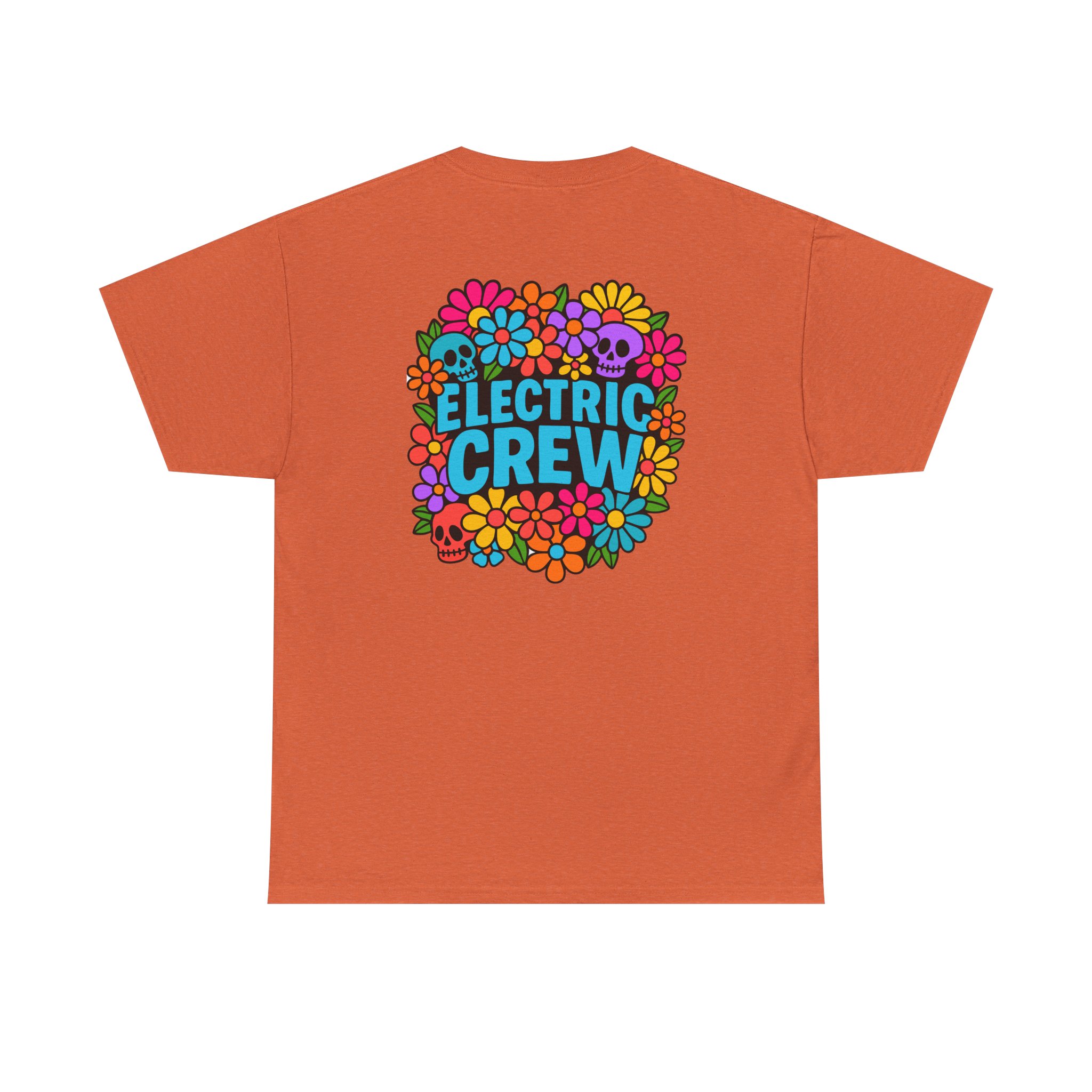 Electric Crew Floral Unisex Heavy Cotton Tee, Cute Graphic Tee, Summer Vibes Shirt Electric Crew Bouquet - Image 11