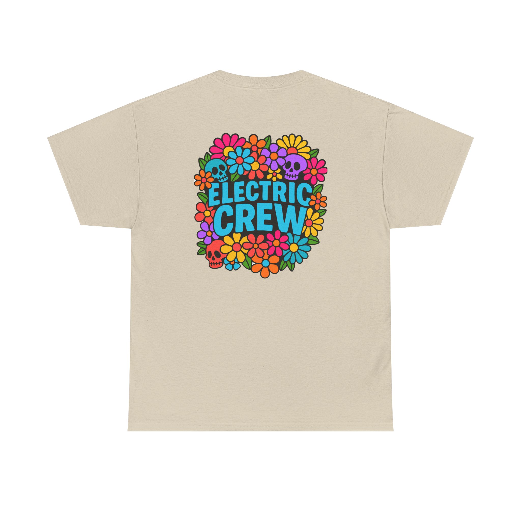 Electric Crew Floral Unisex Heavy Cotton Tee, Cute Graphic Tee, Summer Vibes Shirt Electric Crew Bouquet - Image 9