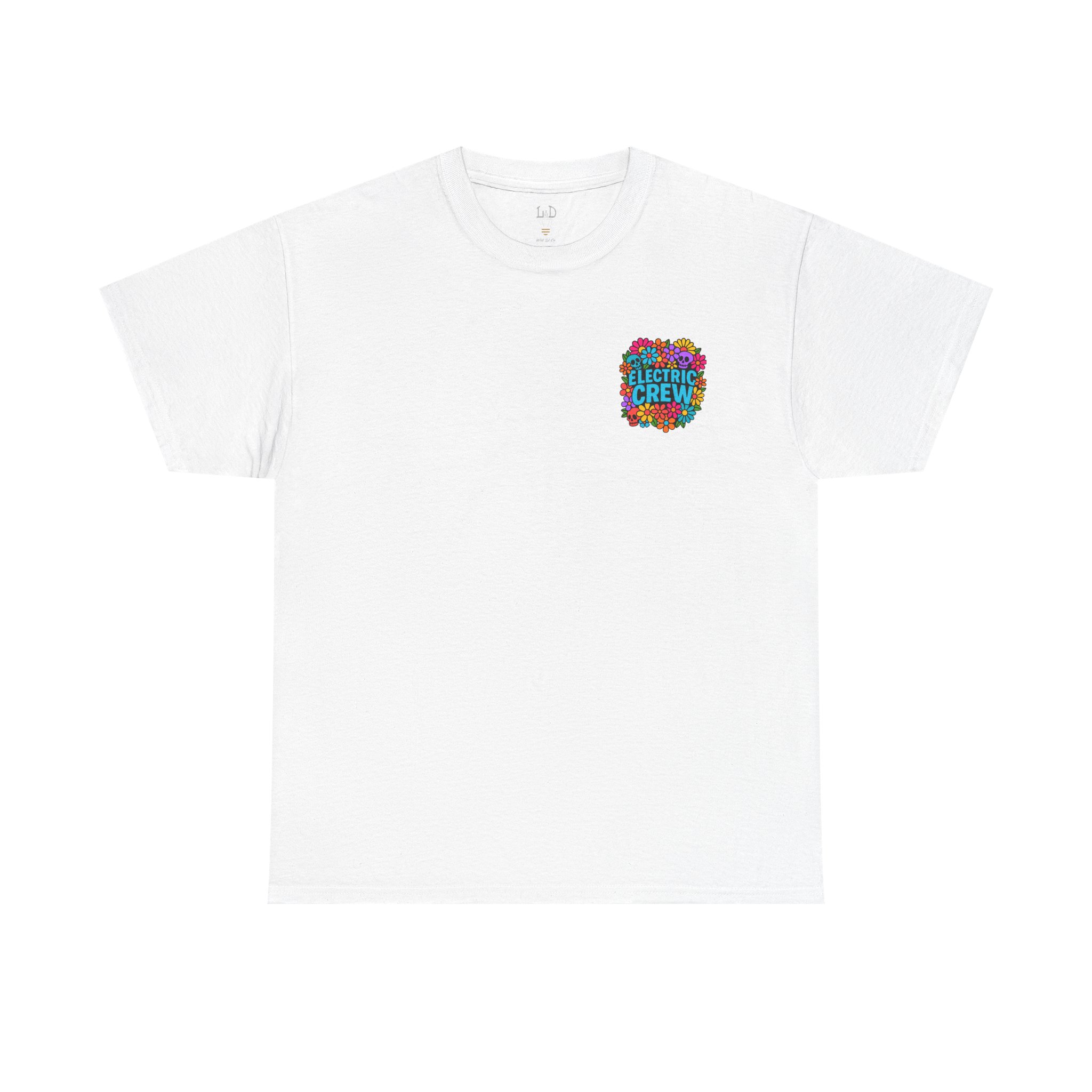 Electric Crew Floral Unisex Heavy Cotton Tee, Cute Graphic Tee, Summer Vibes Shirt Electric Crew Bouquet