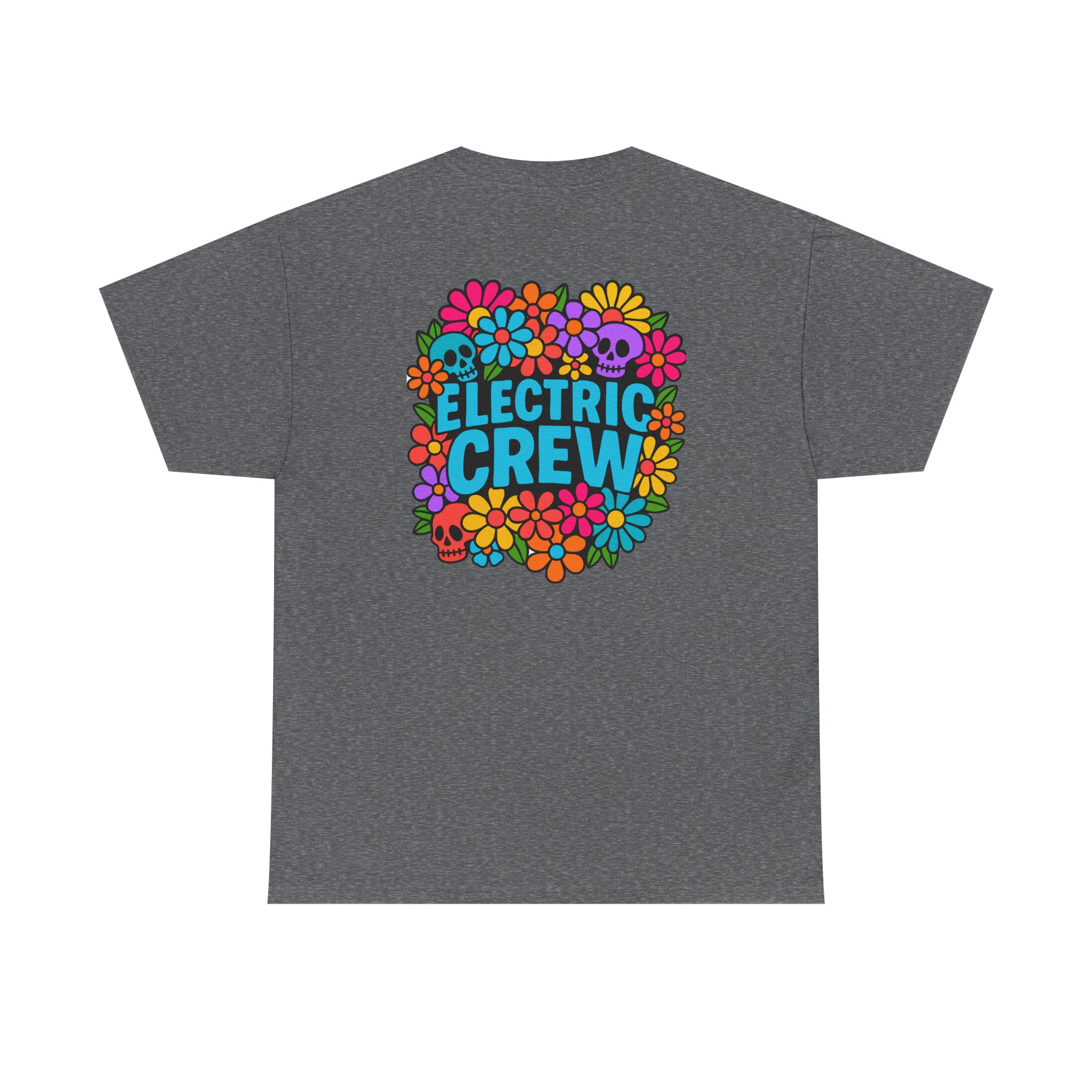 Electric Crew Floral Unisex Heavy Cotton Tee, Cute Graphic Tee, Summer Vibes Shirt Electric Crew Bouquet - Image 16